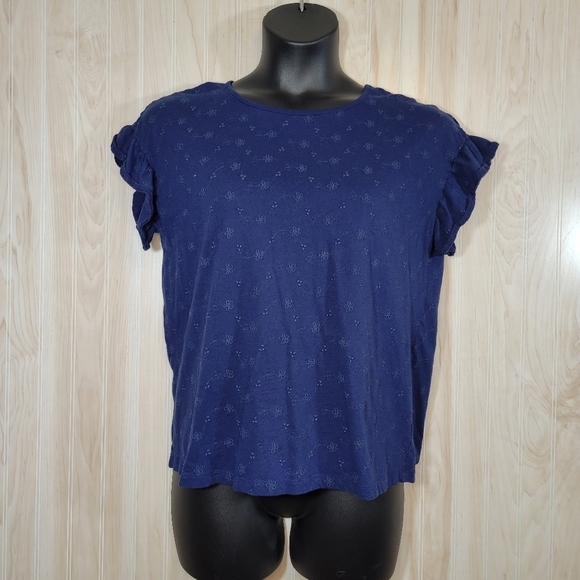 St. John’s Bay Navy Top Sz Lg - Picture 1 of 4